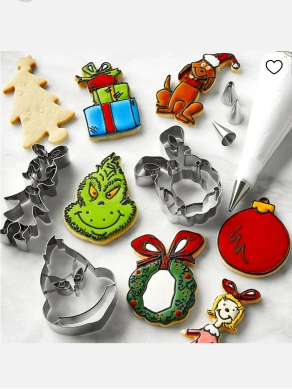 The Grinch Cookie Cutter 4 Piece Set  Dr. Seuss's How The Grinch Stole Christmas